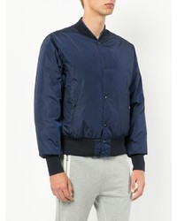 Мужская темно-синяя университетская куртка от Moncler