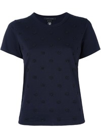 Женская темно-синяя футболка в горошек от Marc Jacobs