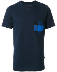 Мужская темно-синяя футболка в шотландскую клетку от Hydrogen