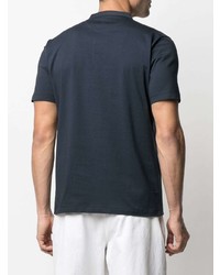 Мужская темно-синяя футболка на пуговицах от Eleventy