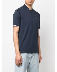 Мужская темно-синяя футболка на пуговицах от Calvin Klein