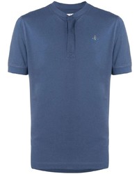 Мужская темно-синяя футболка на пуговицах от Vivienne Westwood