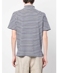 Мужская темно-синяя футболка-поло в горизонтальную полоску от Polo Ralph Lauren
