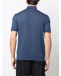 Мужская темно-синяя футболка-поло в клетку от Marni