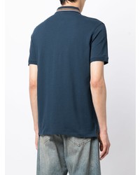 Мужская темно-синяя футболка-поло с вышивкой от PS Paul Smith