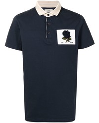Мужская темно-синяя футболка-поло с вышивкой от Kent & Curwen