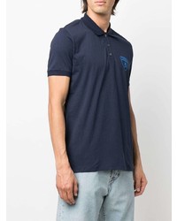 Мужская темно-синяя футболка-поло с вышивкой от Automobili Lamborghini