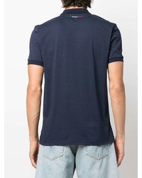 Мужская темно-синяя футболка-поло с вышивкой от Automobili Lamborghini