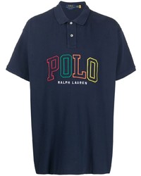 Мужская темно-синяя футболка-поло с вышивкой от Polo Ralph Lauren