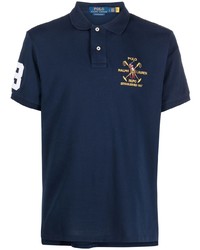 Мужская темно-синяя футболка-поло с вышивкой от Polo Ralph Lauren