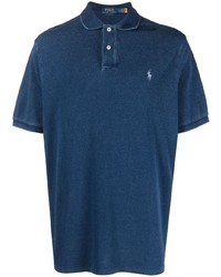 Мужская темно-синяя футболка-поло с вышивкой от Polo Ralph Lauren