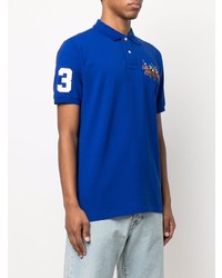 Мужская темно-синяя футболка-поло с вышивкой от Polo Ralph Lauren