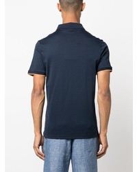 Мужская темно-синяя футболка-поло с принтом от Paul & Shark