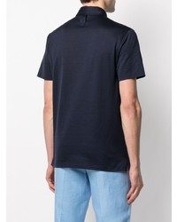 Мужская темно-синяя футболка-поло с принтом от Billionaire