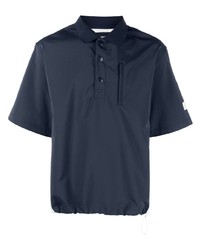 Мужская темно-синяя футболка-поло с принтом от Manors Golf