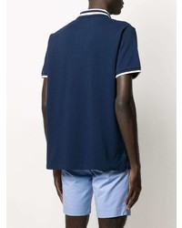 Мужская темно-синяя футболка-поло с принтом от Polo Ralph Lauren