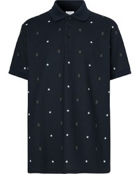Мужская темно-синяя футболка-поло со звездами от Burberry