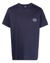 Мужская темно-синяя футболка-поло от A.P.C.