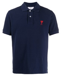 Мужская темно-синяя футболка-поло от Ami Paris