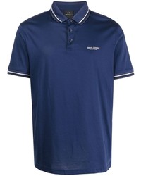 Мужская темно-синяя футболка-поло от Armani Exchange