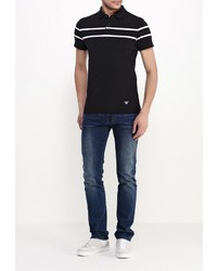 Мужская темно-синяя футболка-поло от Armani Jeans