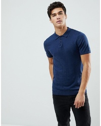 Мужская темно-синяя футболка-поло от ASOS DESIGN
