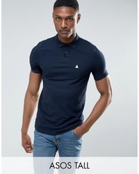 Мужская темно-синяя футболка-поло от Asos
