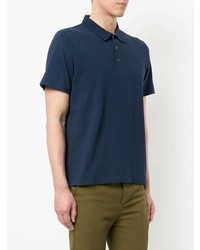 Мужская темно-синяя футболка-поло от Oliver Spencer