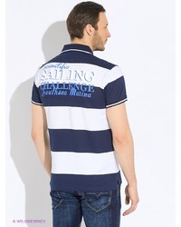 Мужская темно-синяя футболка-поло от Blue Seven