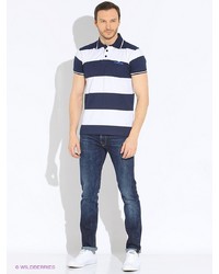 Мужская темно-синяя футболка-поло от Blue Seven