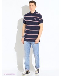 Мужская темно-синяя футболка-поло от Blue Seven