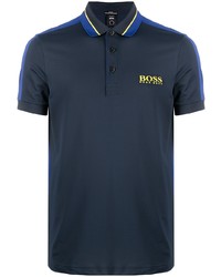 Мужская темно-синяя футболка-поло от BOSS HUGO BOSS