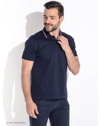 Мужская темно-синяя футболка-поло от Bramante