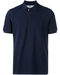 Мужская темно-синяя футболка-поло от Brunello Cucinelli