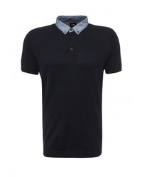 Мужская темно-синяя футболка-поло от Burton Menswear London
