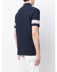 Мужская темно-синяя футболка-поло от Thom Browne
