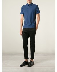 Мужская темно-синяя футболка-поло от Zanone