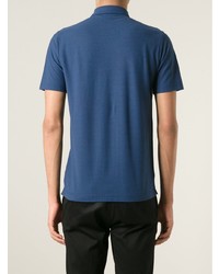 Мужская темно-синяя футболка-поло от Zanone