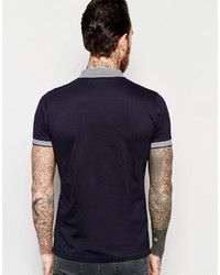 Мужская темно-синяя футболка-поло от French Connection