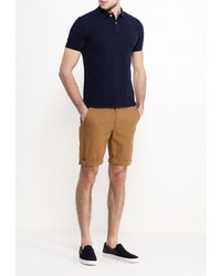 Мужская темно-синяя футболка-поло от Cortefiel