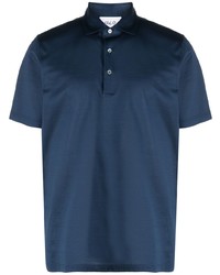 Мужская темно-синяя футболка-поло от D4.0