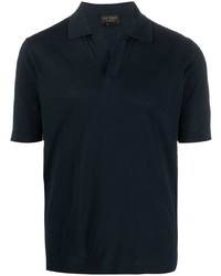 Мужская темно-синяя футболка-поло от Dell'oglio