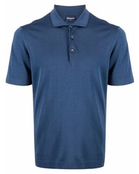 Мужская темно-синяя футболка-поло от Drumohr