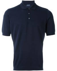 Мужская темно-синяя футболка-поло от Drumohr