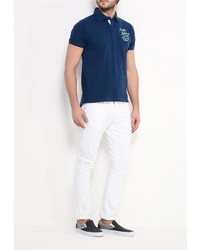 Мужская темно-синяя футболка-поло от E-Bound