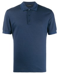 Мужская темно-синяя футболка-поло от Ermenegildo Zegna