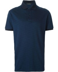Мужская темно-синяя футболка-поло от Ermenegildo Zegna