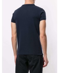 Мужская темно-синяя футболка-поло от MAISON KITSUNÉ