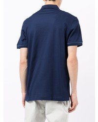 Мужская темно-синяя футболка-поло от Salvatore Ferragamo