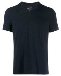 Мужская темно-синяя футболка-поло от Giorgio Armani